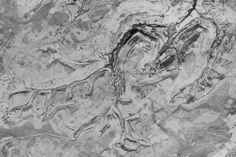 Ortofoto de 1956-1957 del núcleo de Galbarros