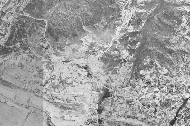 Ortofoto de 1956-1957 del núcleo de La Gallega