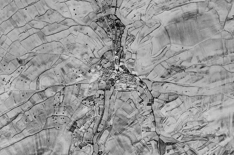 Ortofoto de 1956-1957 del núcleo de Grisaleña