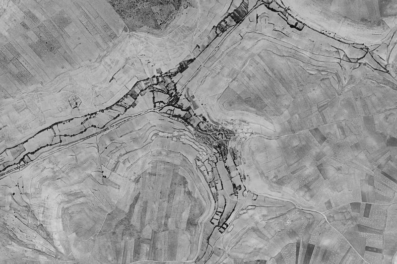 Ortofoto de 1956-1957 del núcleo de Hontanas