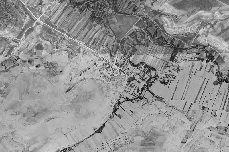 Ortofoto de 1956-1957 del núcleo de Hontangas