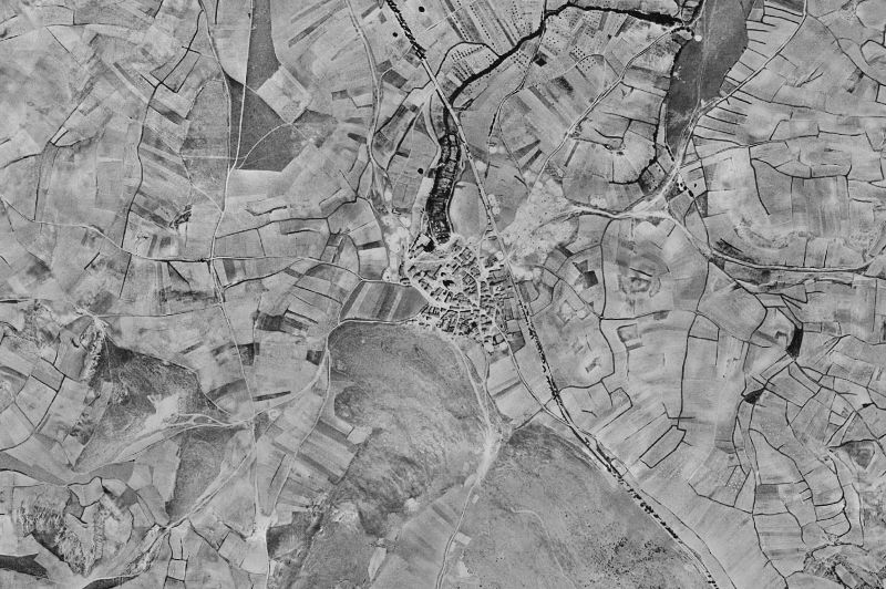 Ortofoto de 1956-1957 del núcleo de Hontoria de la Cantera