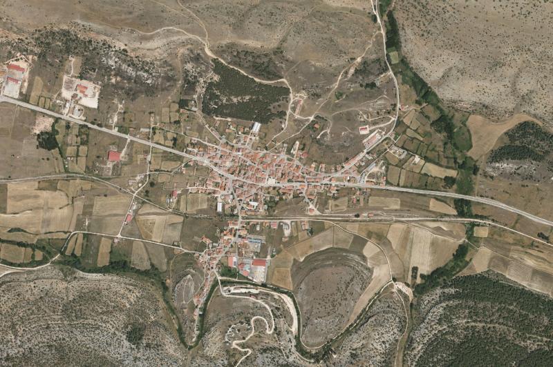 Ortofoto actual del núcleo de Hontoria del Pinar