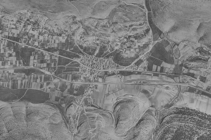 Ortofoto de 1956-1957 del núcleo de Hontoria del Pinar