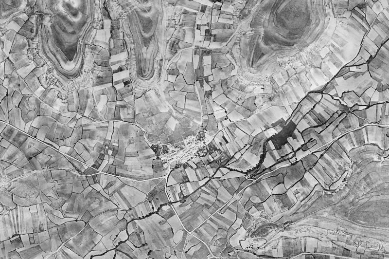 Ortofoto de 1956-1957 del núcleo de Las Hormazas