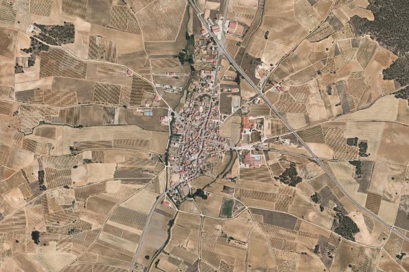 Ortofoto actual del núcleo de La Horra