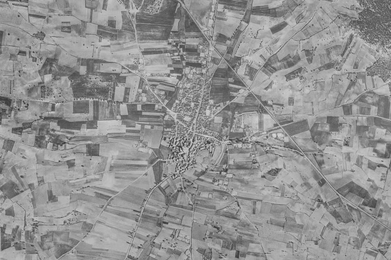 Ortofoto de 1956-1957 del núcleo de La Horra