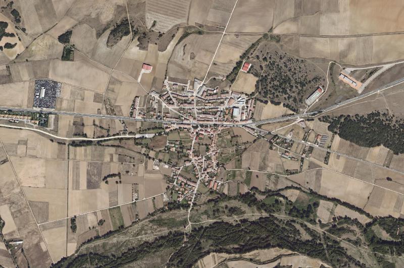 Ortofoto actual del núcleo de Ibeas de Juarros