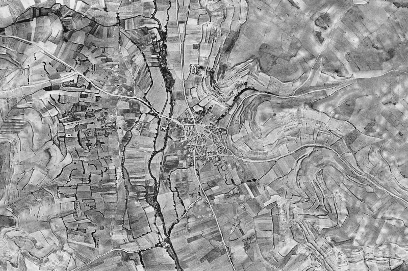 Ortofoto de 1956-1957 del núcleo de Isar