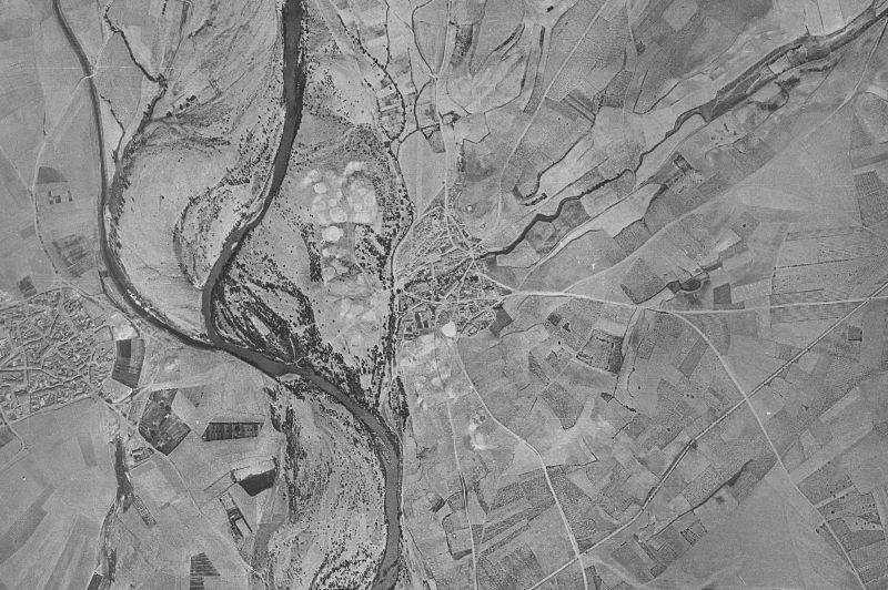 Ortofoto de 1956-1957 del núcleo de Itero del Castillo