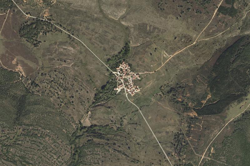 Ortofoto actual del núcleo de Jaramillo de la Fuente