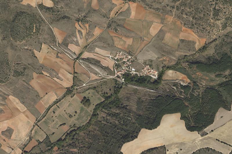 Ortofoto actual del núcleo de Jaramillo Quemado