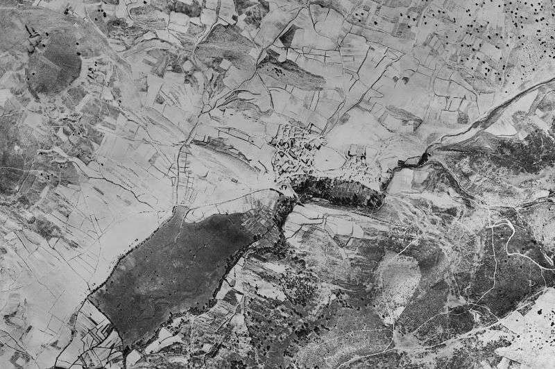 Ortofoto de 1956-1957 del núcleo de Jaramillo Quemado
