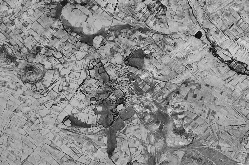Ortofoto de 1956-1957 del núcleo de Jurisdicción de Lara
