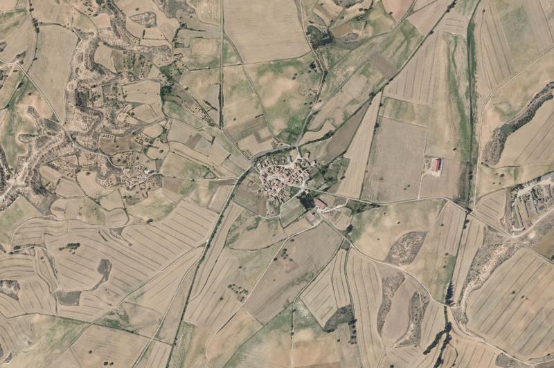 Ortofoto actual del núcleo de Llano de Bureba
