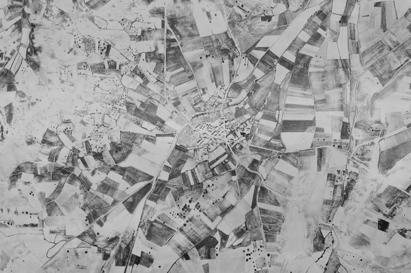 Ortofoto de 1956-1957 del núcleo de Llano de Bureba