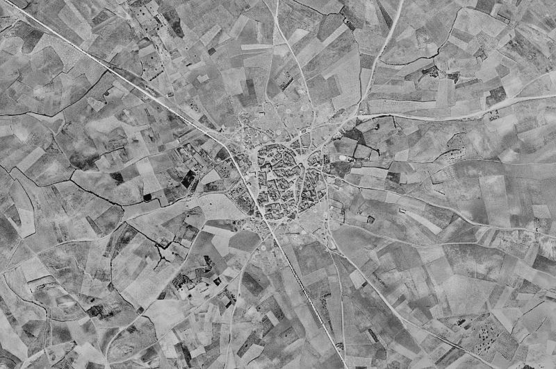 Ortofoto de 1956-1957 del núcleo de Mahamud