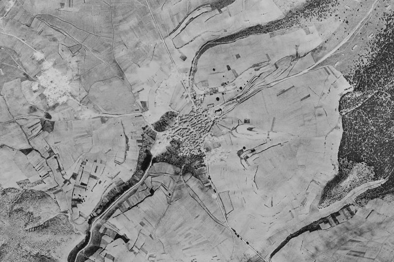 Ortofoto de 1956-1957 del núcleo de Mecerreyes