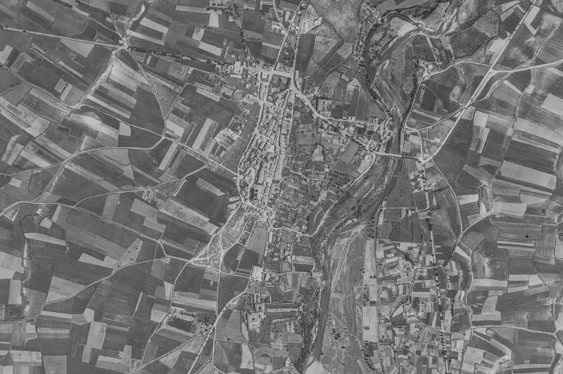 Ortofoto de 1956-1957 del núcleo de Medina de Pomar