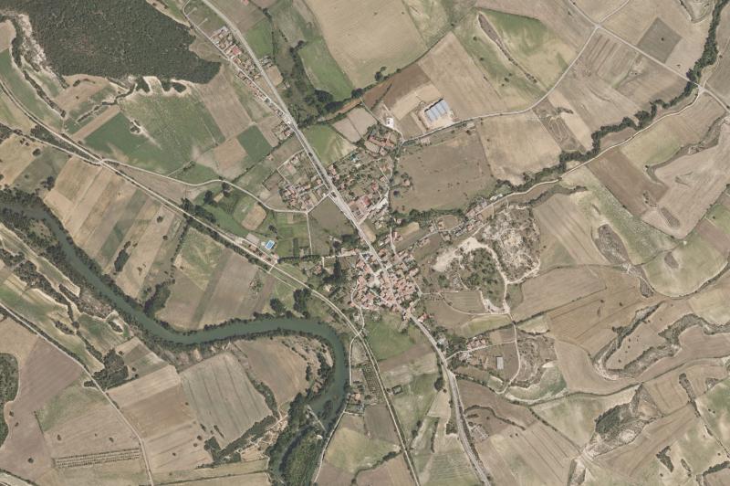 Ortofoto actual del núcleo de Merindad de Cuesta-Urria