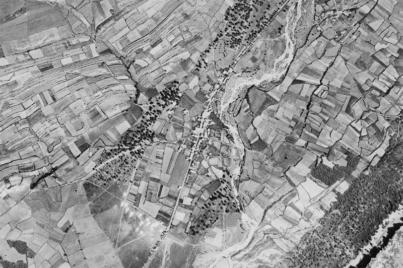 Ortofoto de 1956-1957 del núcleo de Merindad de Montija