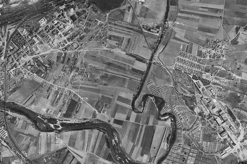 Ortofoto de 1956-1957 del núcleo de Miranda de Ebro