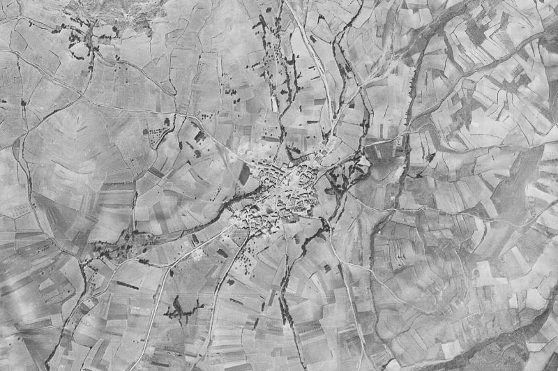 Ortofoto de 1956-1957 del núcleo de Miraveche