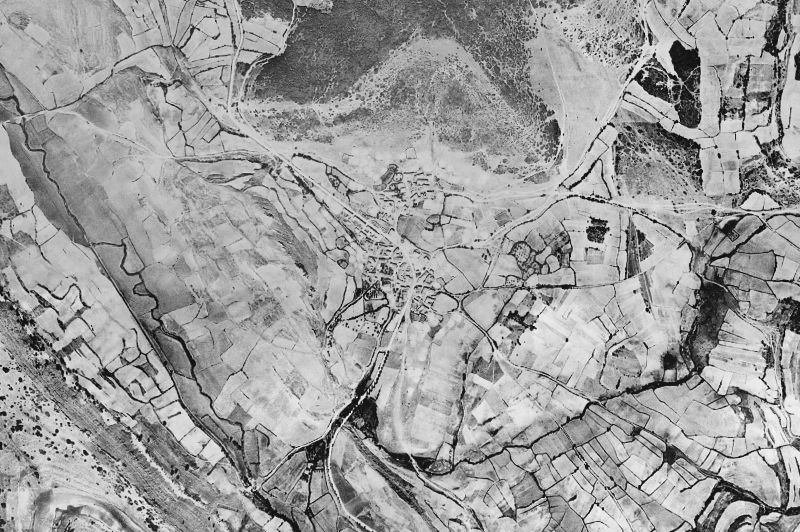 Ortofoto de 1956-1957 del núcleo de Montorio
