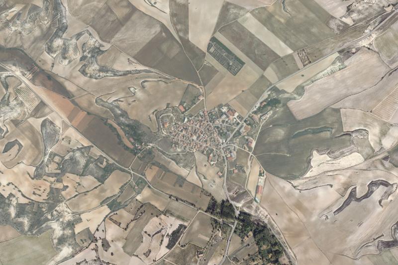 Ortofoto actual del núcleo de Moradillo de Roa