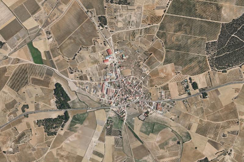 Ortofoto actual del núcleo de Nava de Roa