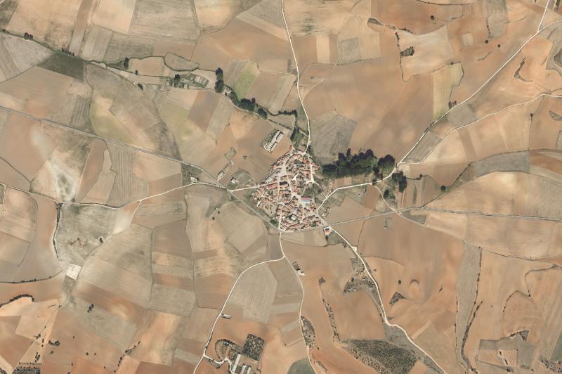 Ortofoto actual del núcleo de Nebreda