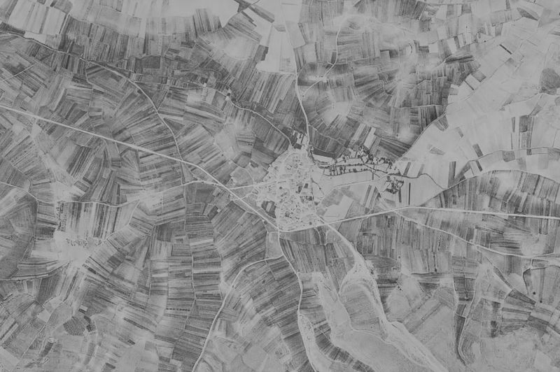 Ortofoto de 1956-1957 del núcleo de Nebreda