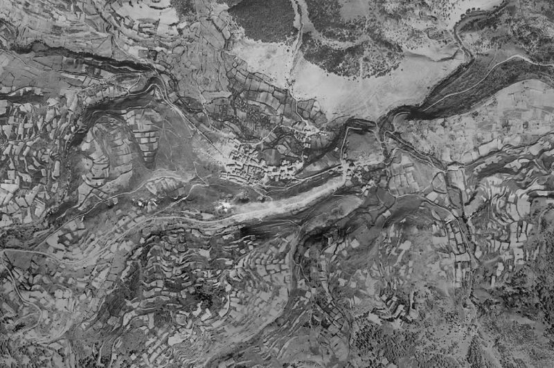 Ortofoto de 1956-1957 del núcleo de Neila