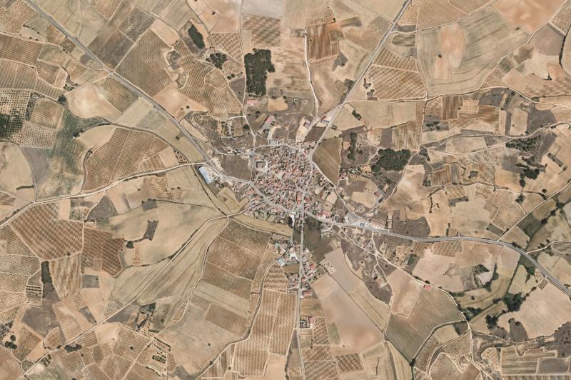 Ortofoto actual del núcleo de Olmedillo de Roa