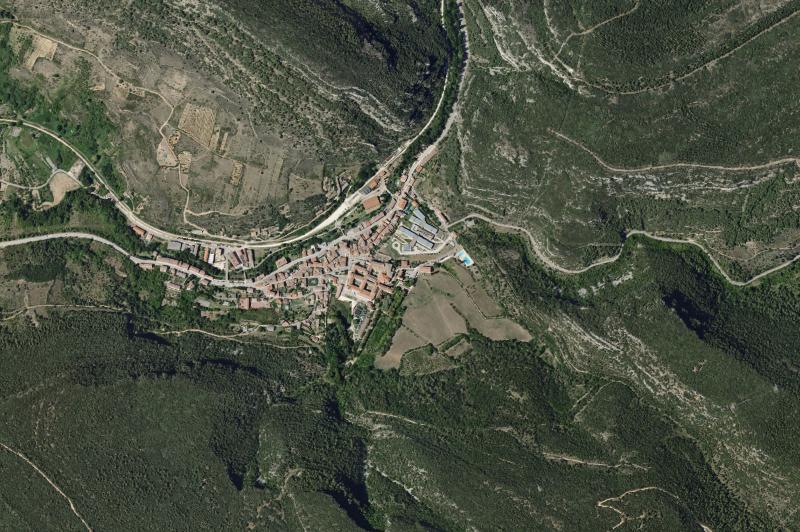 Ortofoto actual del núcleo de Oña