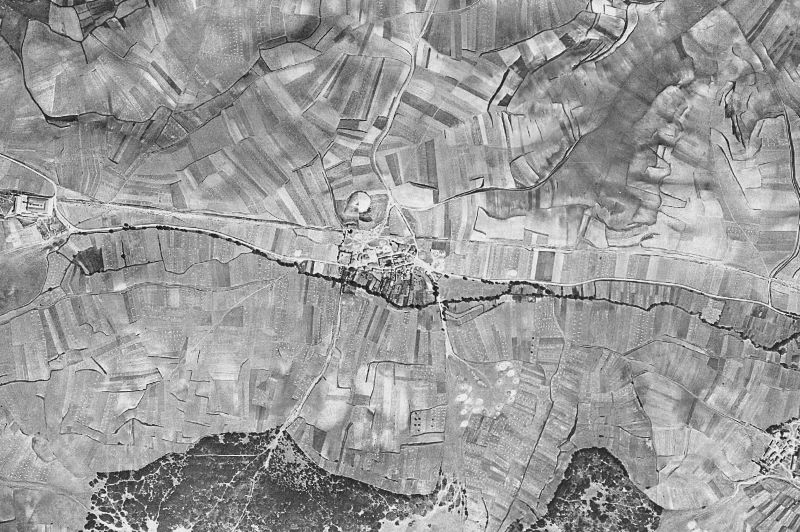 Ortofoto de 1956-1957 del núcleo de Orbaneja Riopico