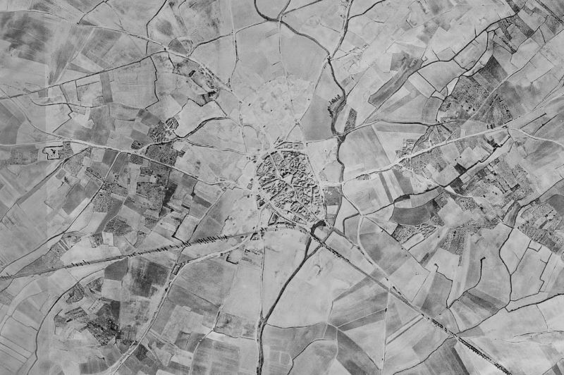 Ortofoto de 1956-1957 del núcleo de Padilla de Abajo
