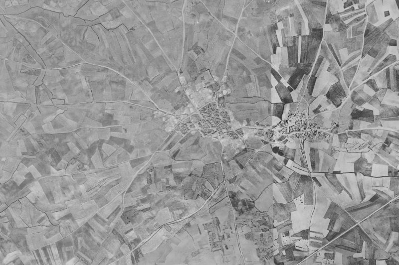 Ortofoto de 1956-1957 del núcleo de Padilla de Arriba
