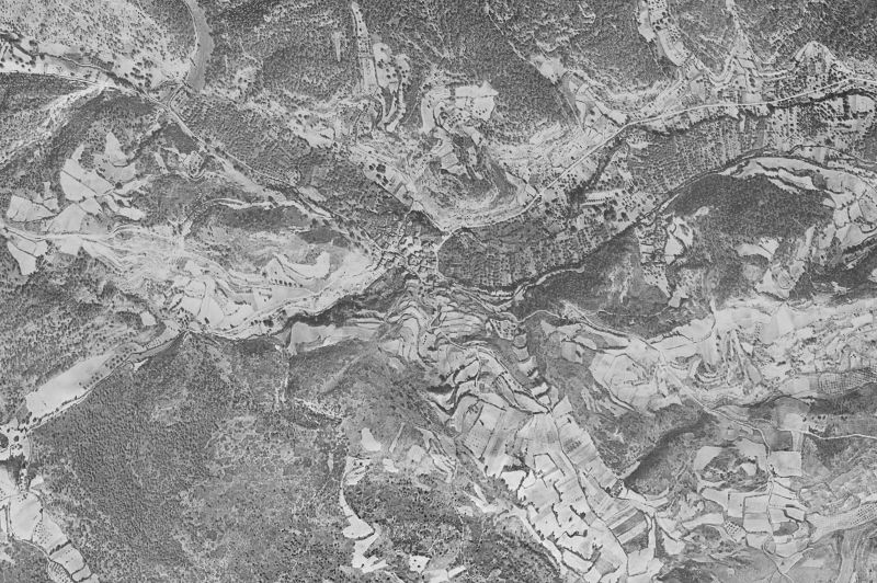 Ortofoto de 1956-1957 del núcleo de Padrones de Bureba