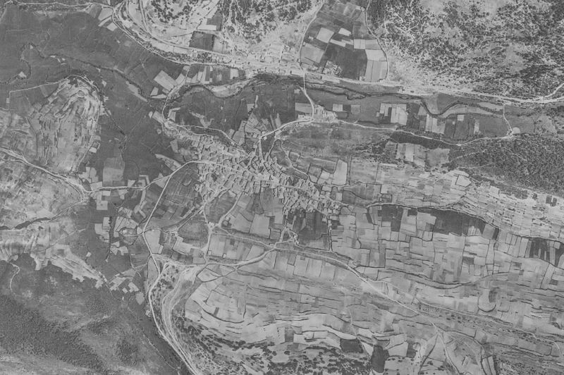 Ortofoto de 1956-1957 del núcleo de Palacios de la Sierra