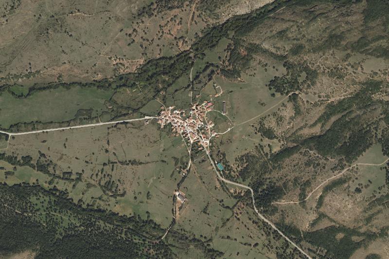 Ortofoto actual del núcleo de Palazuelos de la Sierra