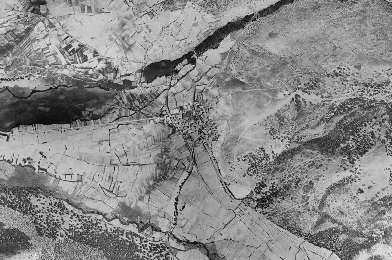 Ortofoto de 1956-1957 del núcleo de Palazuelos de la Sierra