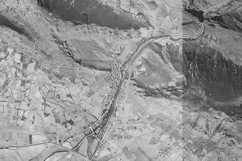 Ortofoto de 1956-1957 del núcleo de Pancorbo