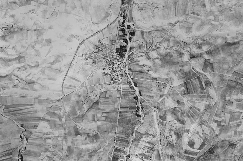 Ortofoto de 1956-1957 del núcleo de Pardilla