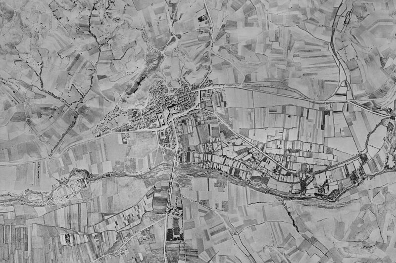 Ortofoto de 1956-1957 del núcleo de Peñaranda de Duero