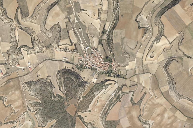 Ortofoto actual del núcleo de Pineda Trasmonte