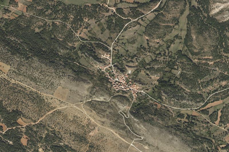 Ortofoto actual del núcleo de Pinilla de los Barruecos
