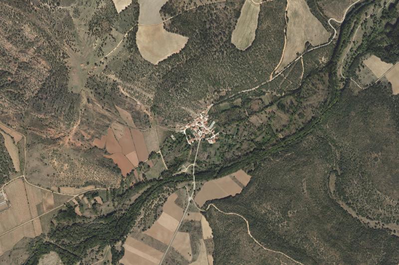Ortofoto actual del núcleo de Pinilla de los Moros