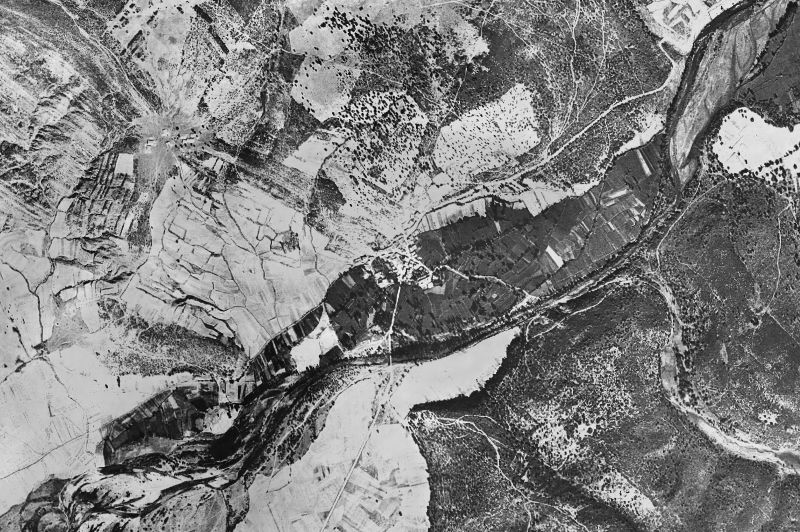 Ortofoto de 1956-1957 del núcleo de Pinilla de los Moros