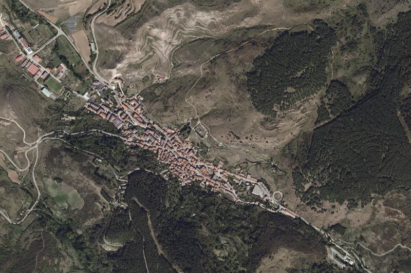 Ortofoto actual del núcleo de Pradoluengo